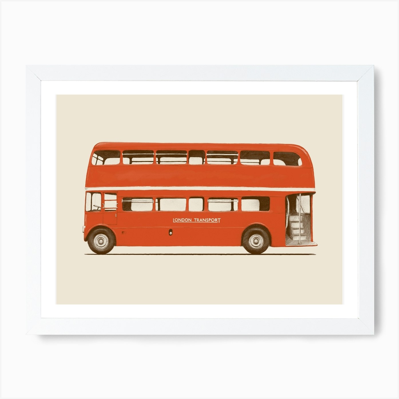 London Bus Art Print by Florent Bodart - Fy