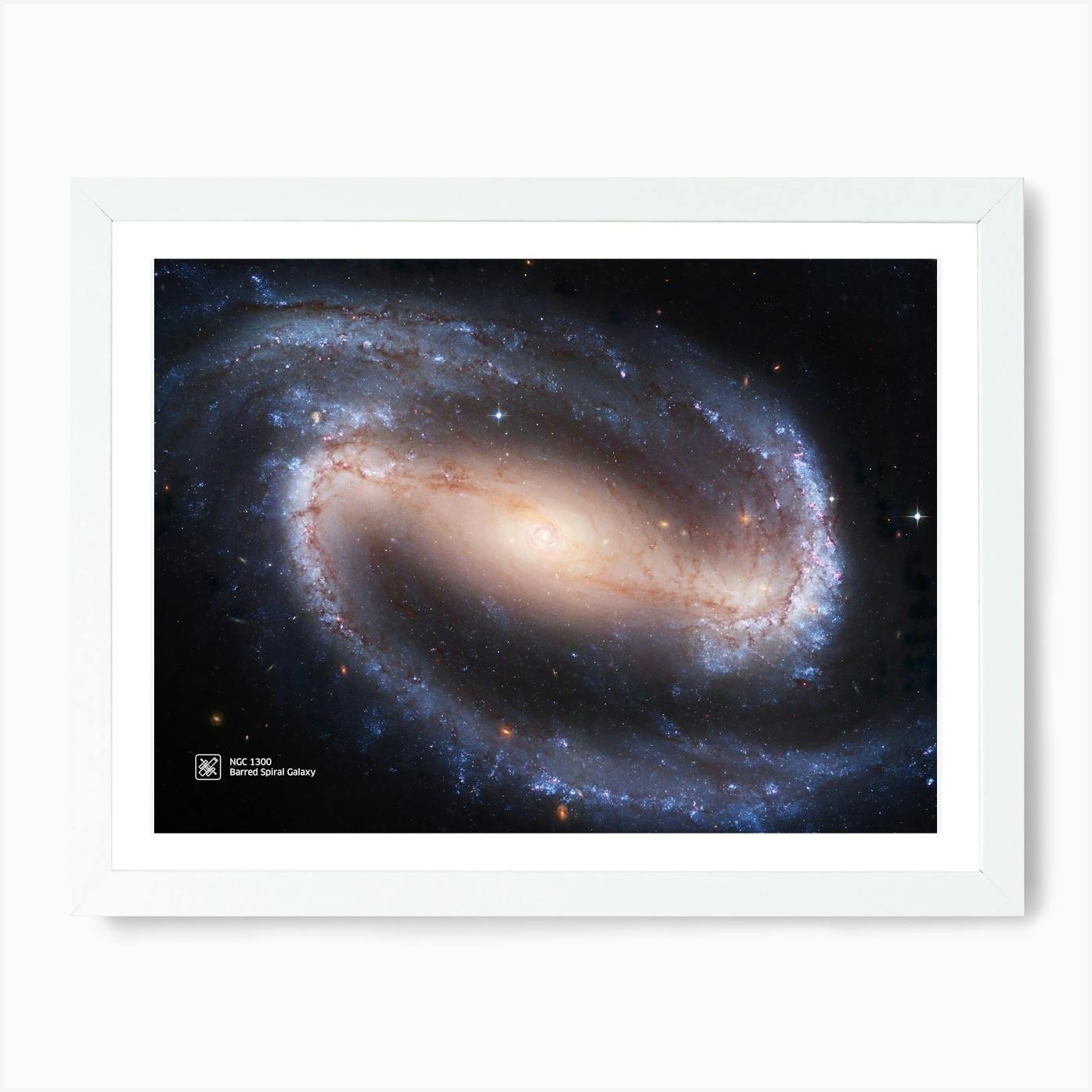 ARTCANVAS Andromeda Spiral Galaxy In Blue Square authentic Hubble Telescope Canvas Art Print