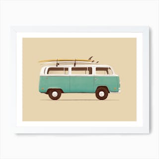 Blue Van Art Print | Fast shipping | Fy