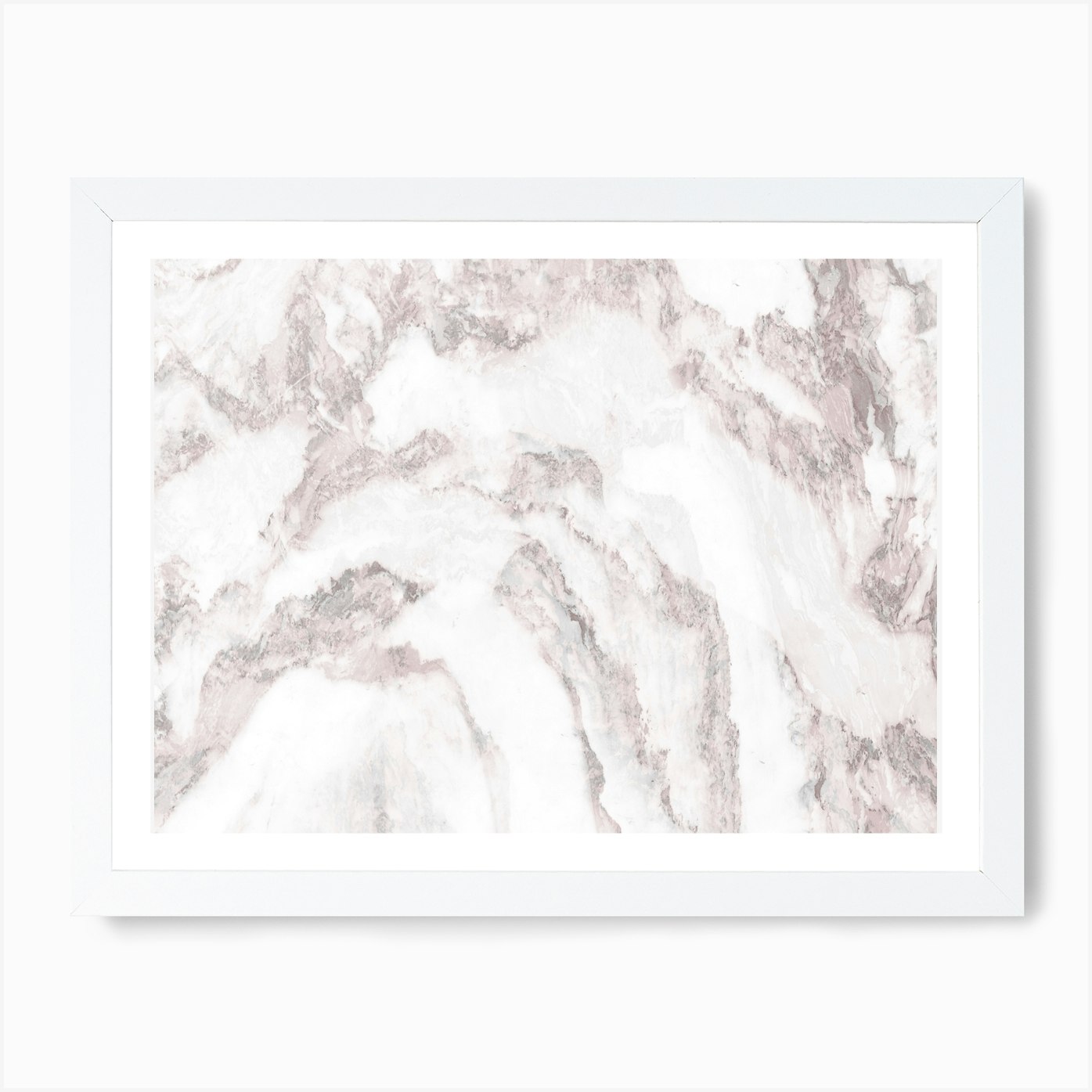 White Marble Mountain I Art Print by Amini54 - Fy