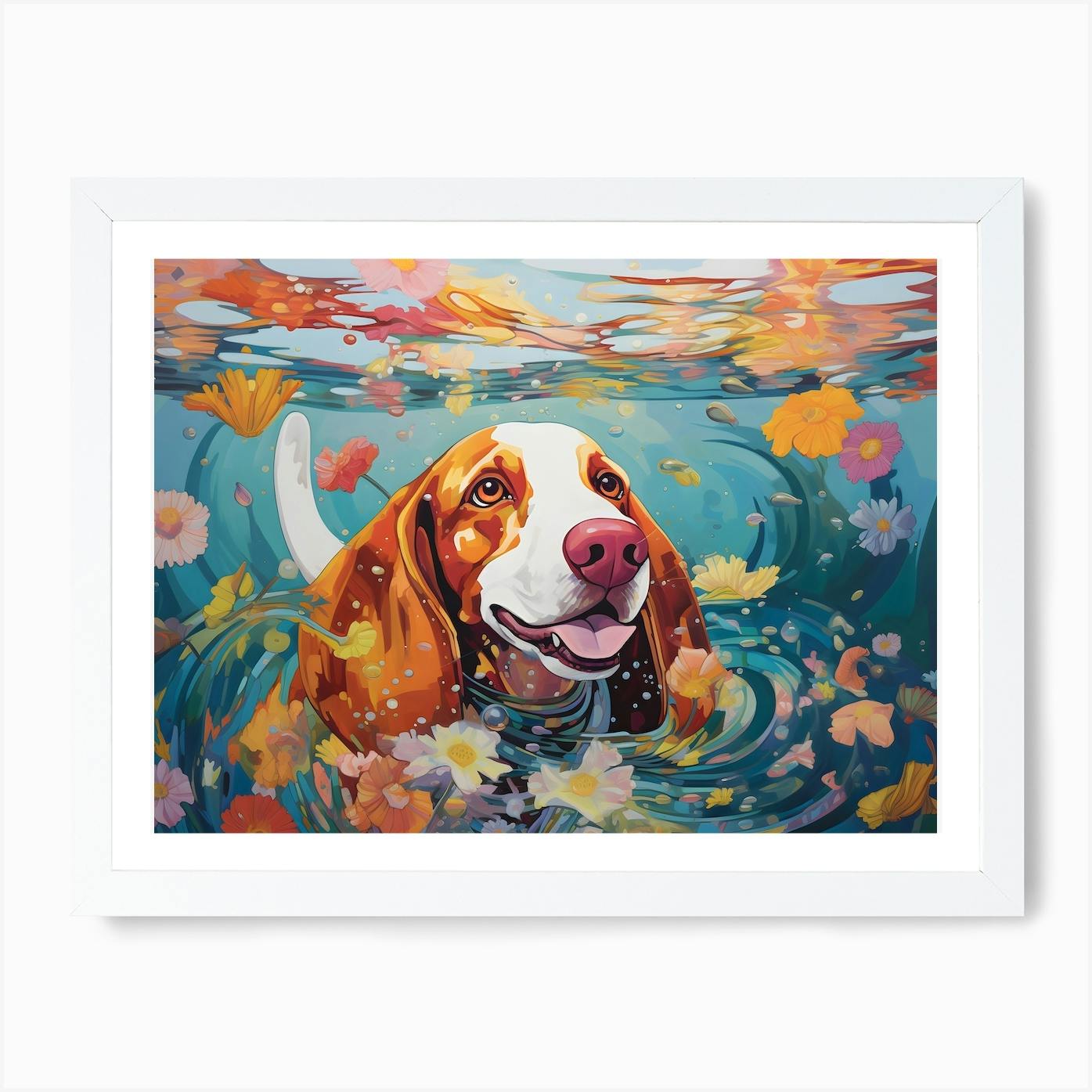 Basset hound hot sale art