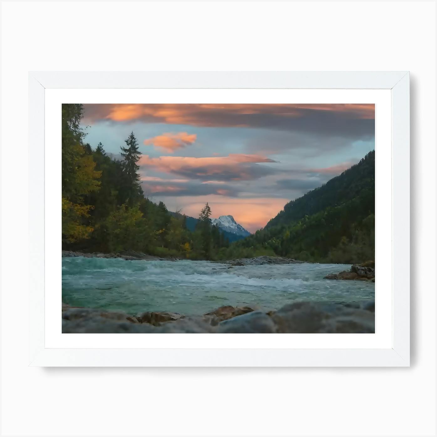 Mont Blanc Sunset Canvas Wall offers Art Sunset Landscape Canvas Wall Art Nature Print Art Landscape Framed Picture White Mountain Print Canvas Art