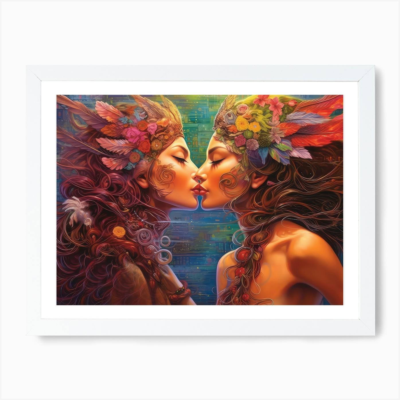 Gay Women In Love Lesbian Art Art Print by RosalisArt Fy