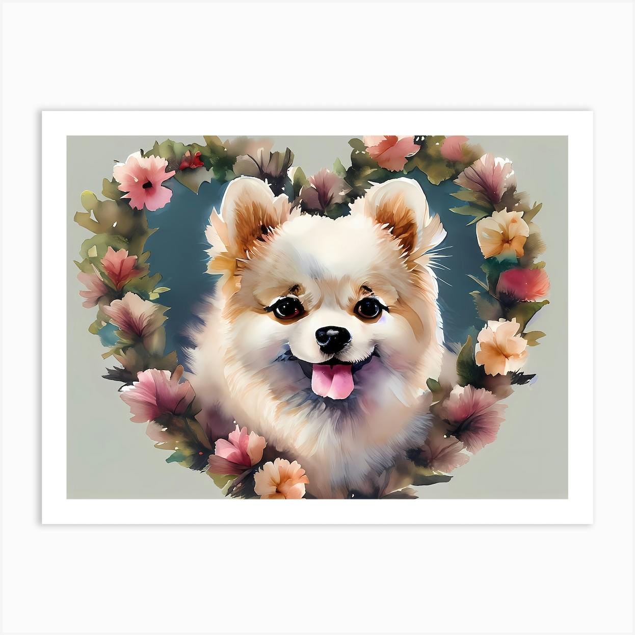 Pomeranian best sale canvas art