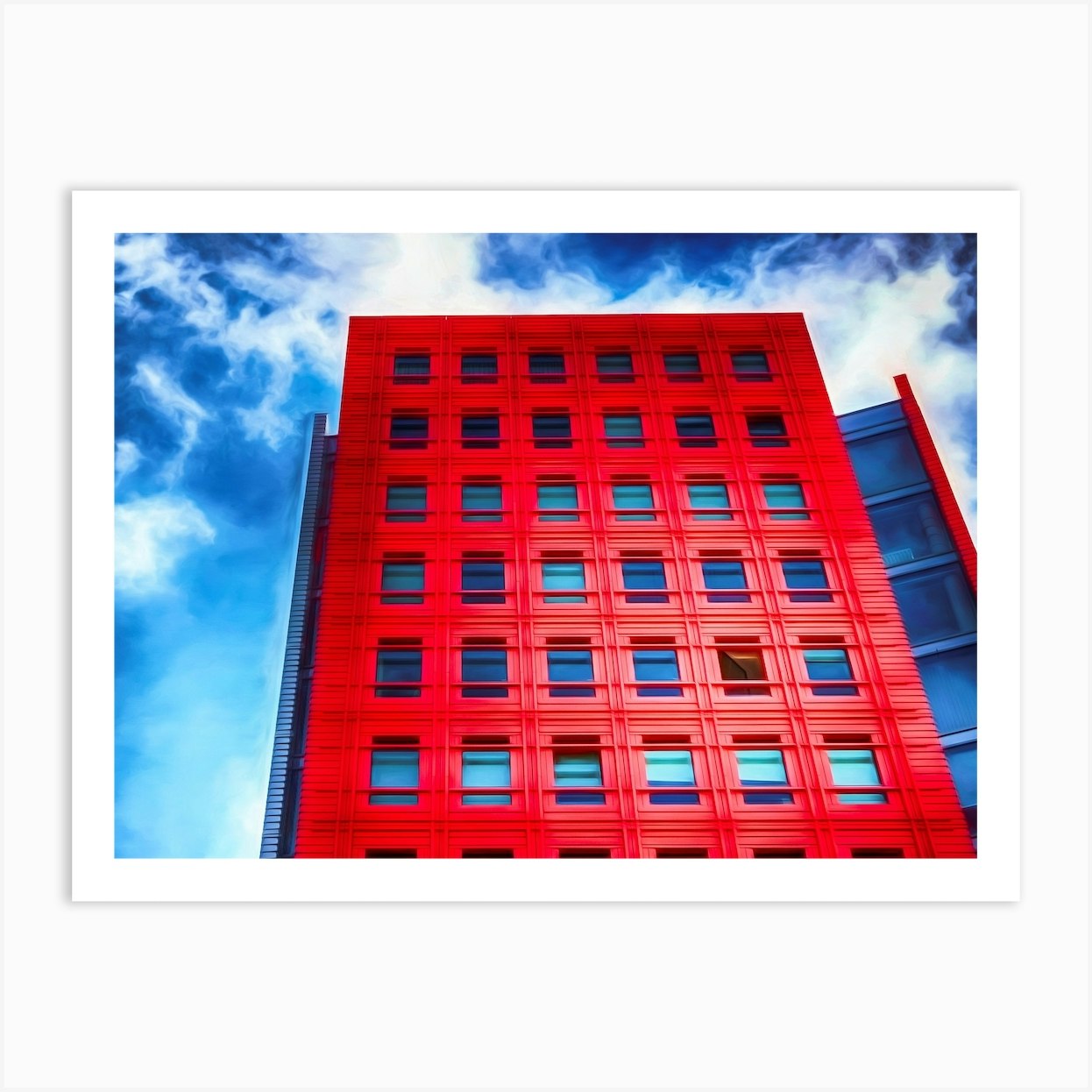 Urban Red Art Print by Paul J Bucknall - Fy