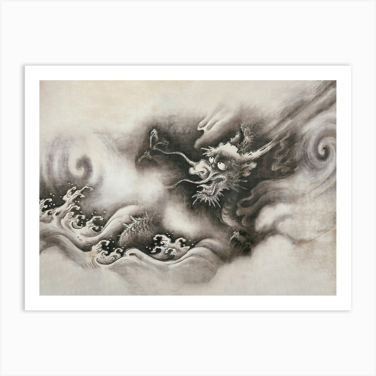 Japanese Dragon, Yamada Dōan Art Print by Fy! Classic Art Prints ...