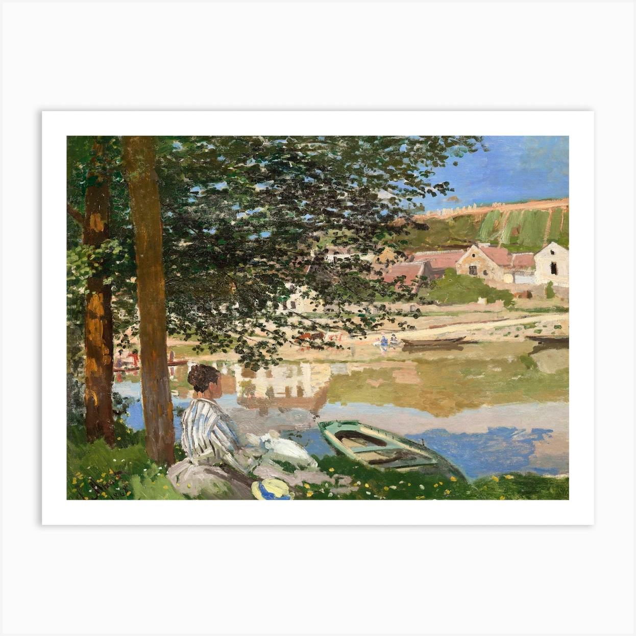 On The Bank Of The Seine, Bennecourt (1868), Claude Monet Art Print By ...