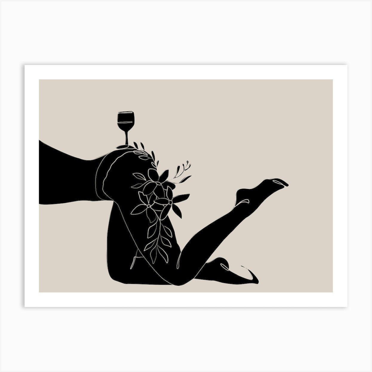 Wine Glass Art Print by Prem Vishal Fy