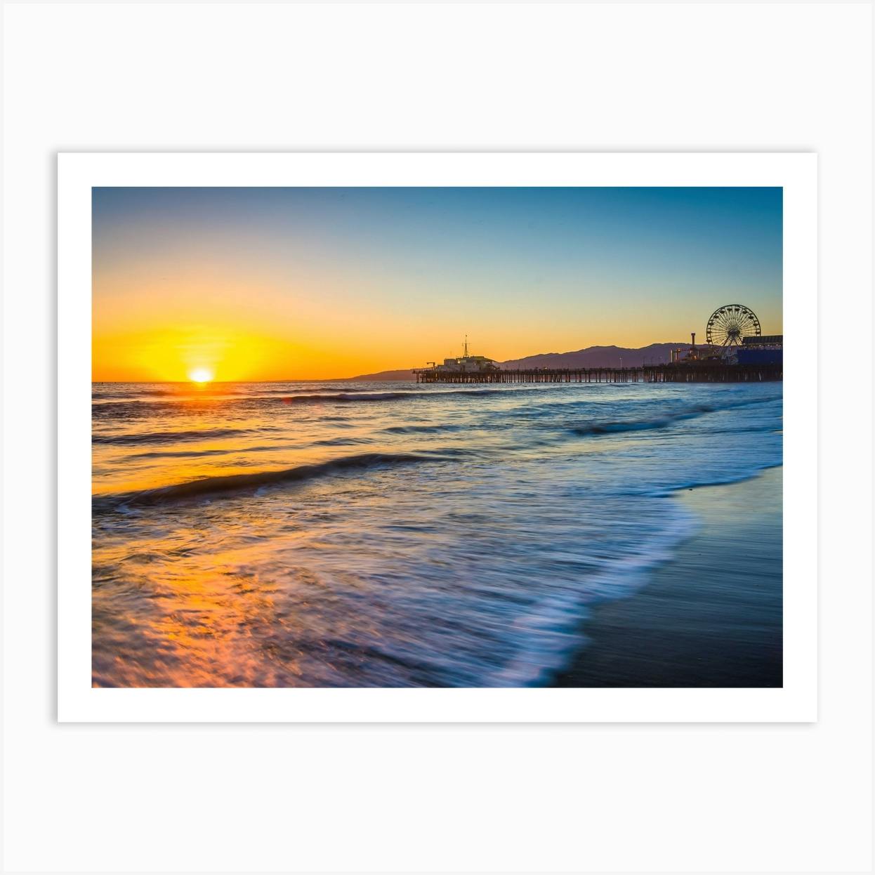 Sunset Over The Santa Monica Pier Art Print By Jon Bilous Fy   3584b929 C0d2 461c Bc2a 82c3c40497bf 