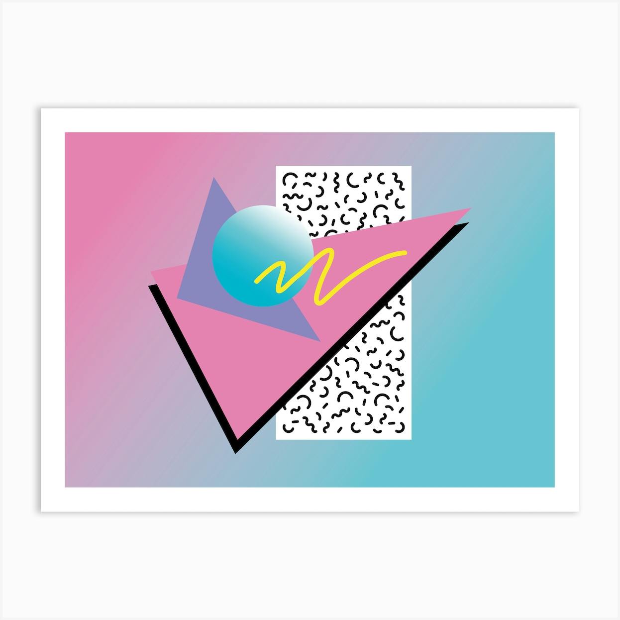 Memphis Pattern Retro Vaporwave 80s Nostalgia Artwork Art