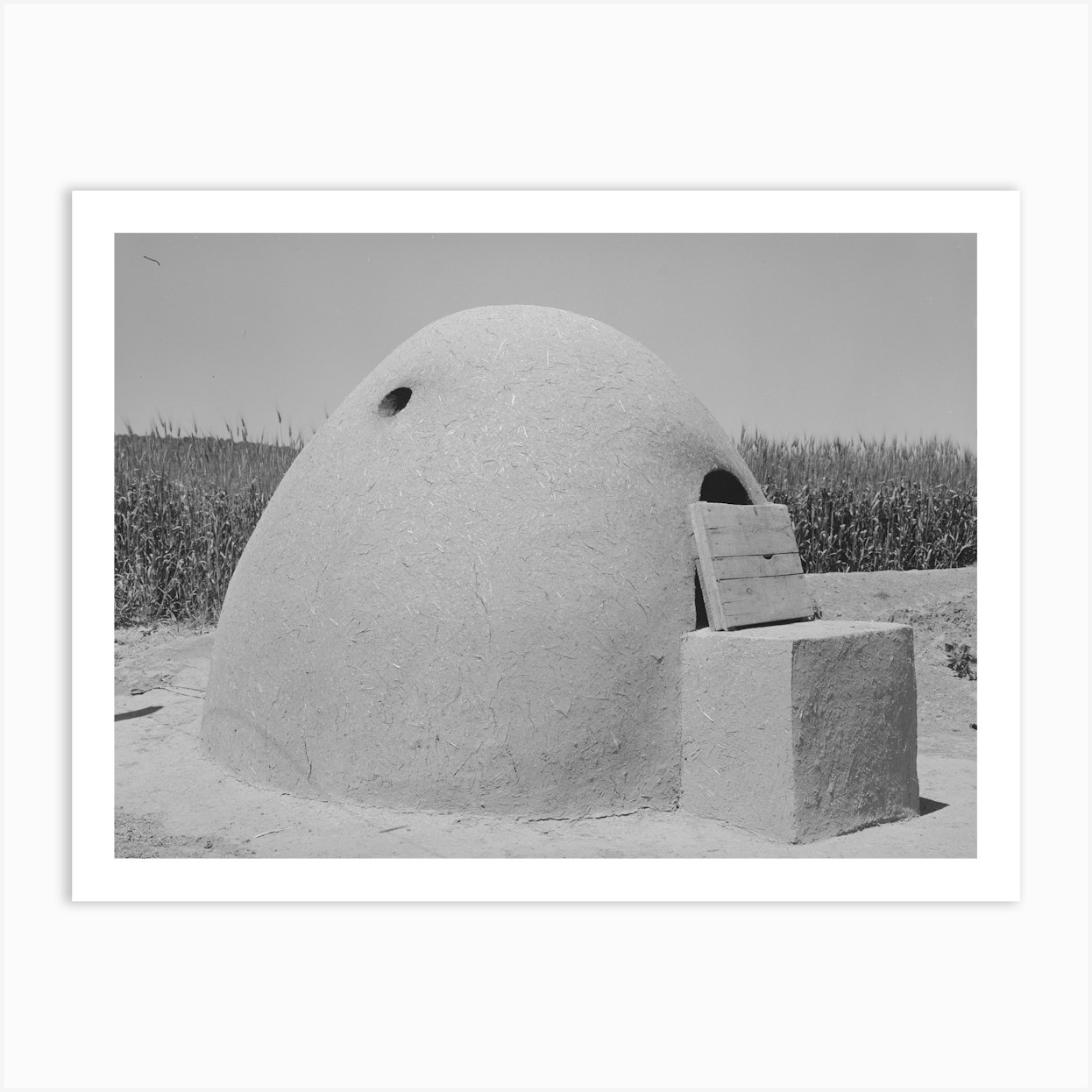 Outdoor Adobe Oven Of Spanish American Family, Chamisal, New Mexico By