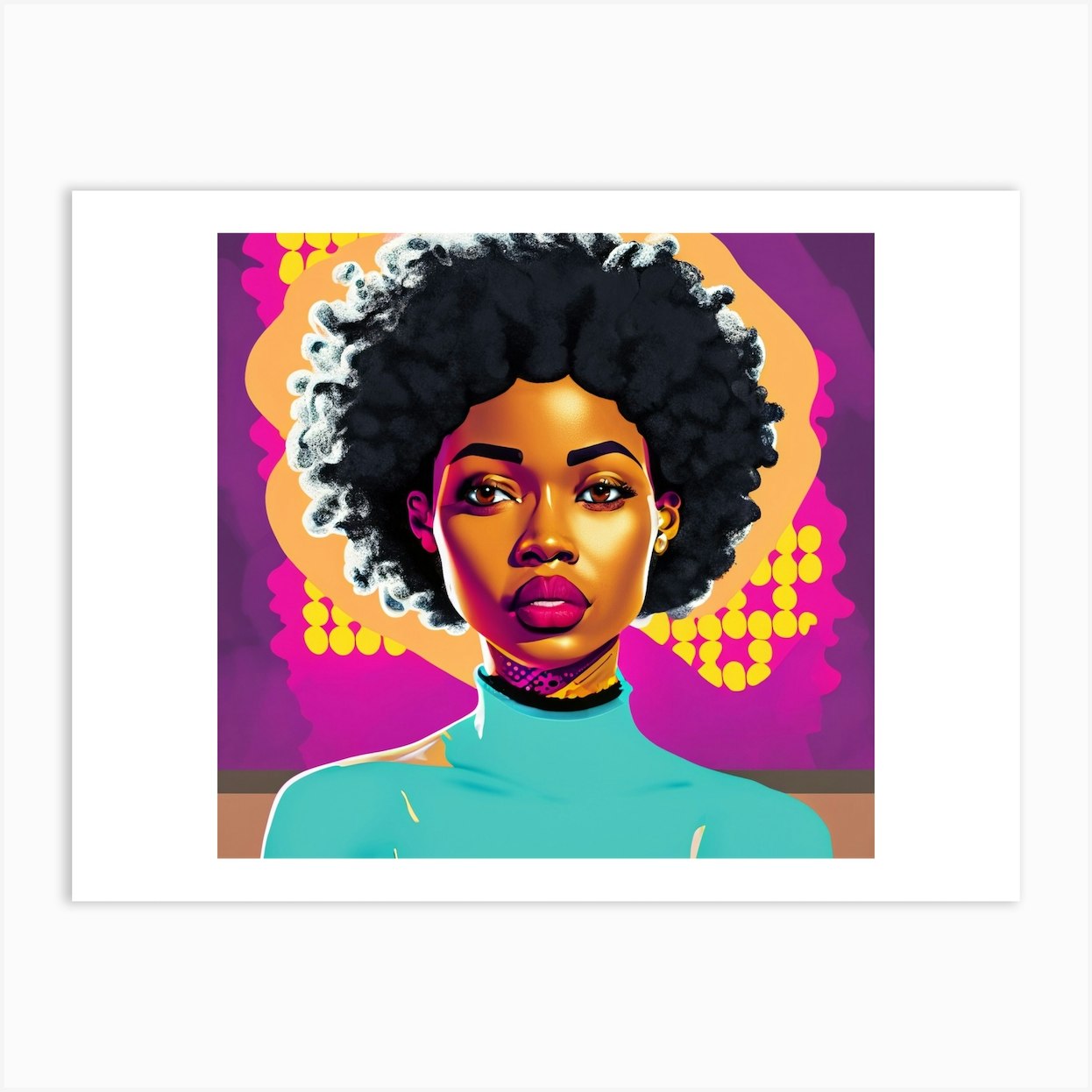 Afro Girl Art Print by Simone - Fy