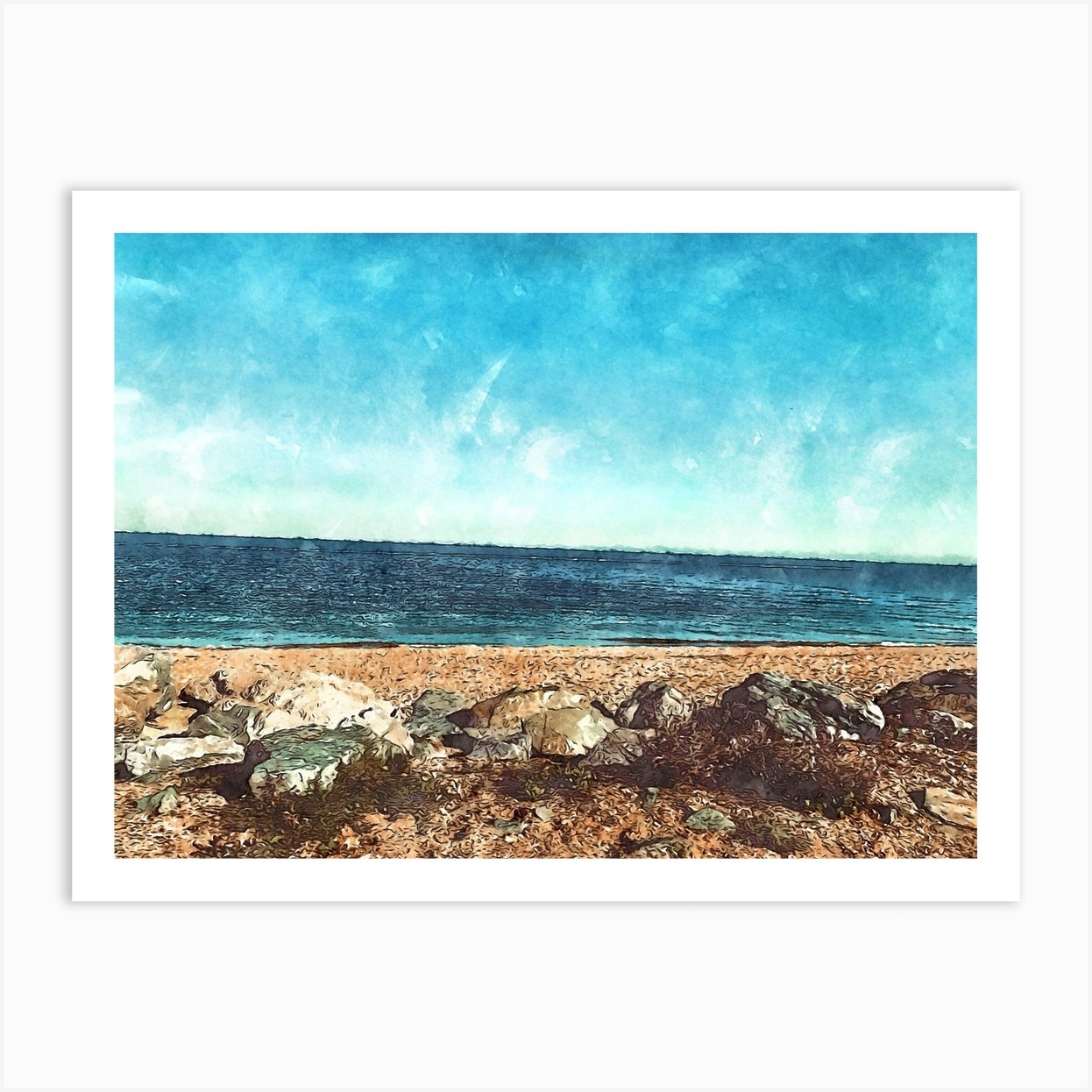 A Day At The Beach 2 Art Print by Proper Job Studio Fy