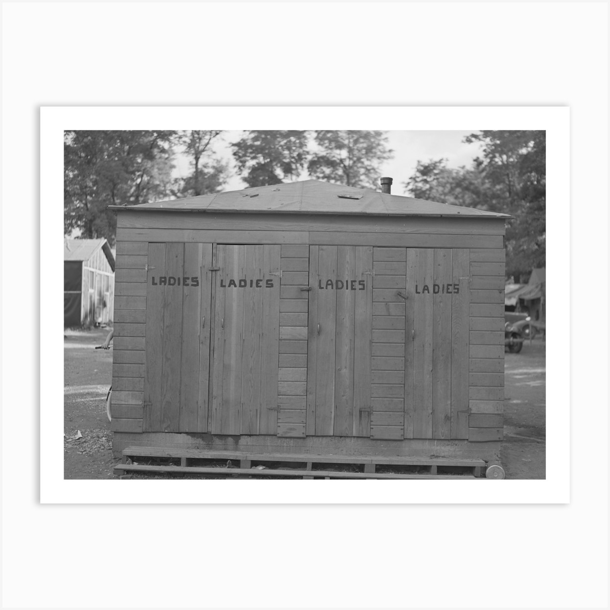 Sanitary Facilities At Cabin Trailer Camp Used By Workmen And Their