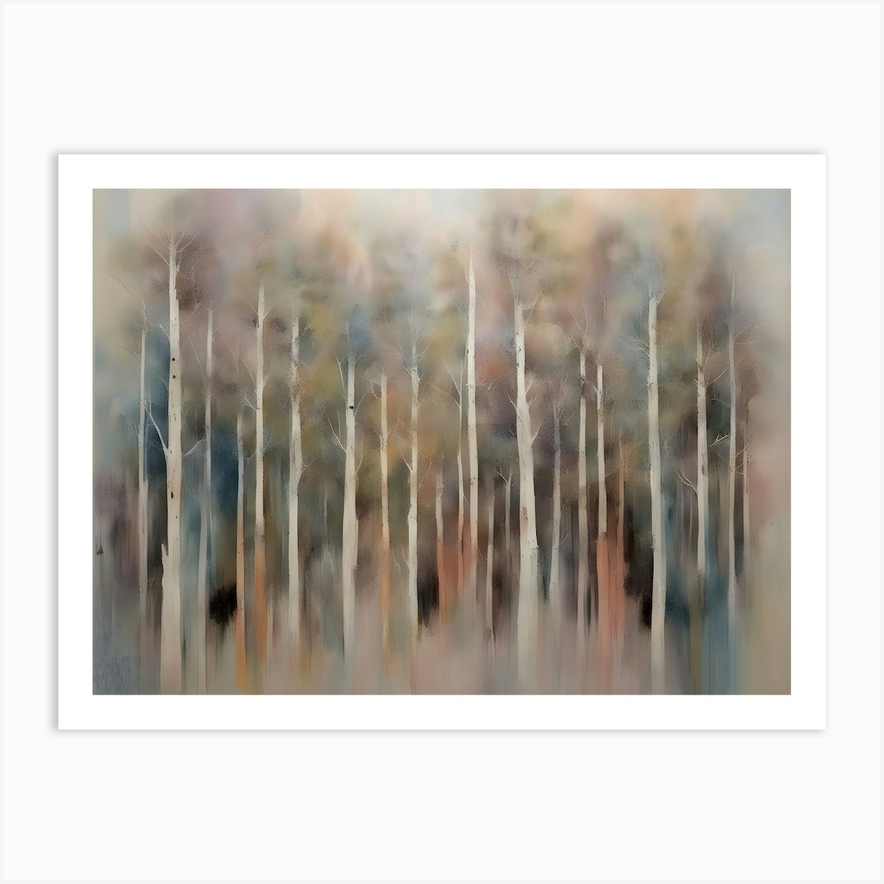 'Aspen Trees' Abstract Forest Art Print by Two Six Media Fy