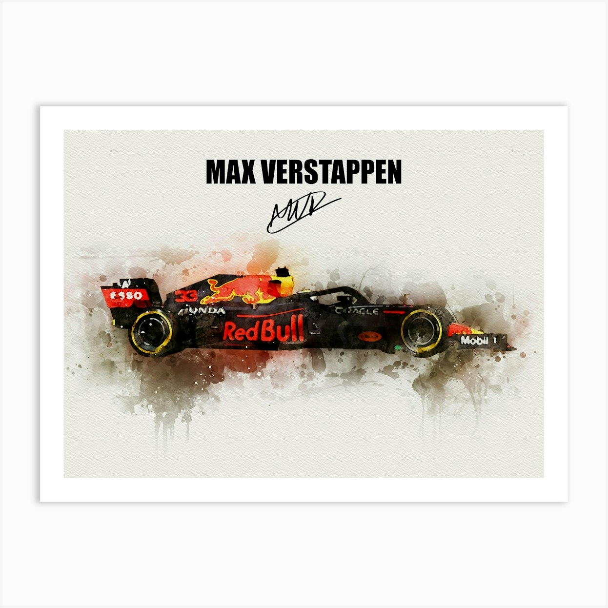 Max Verstappen Red Bull Art Print By Doublet - Fy