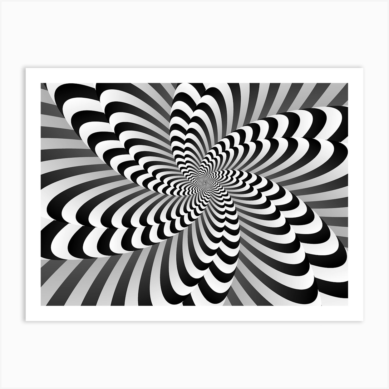 Abstract Optical Illusion Background Wallpaper Art Print by Rizwana