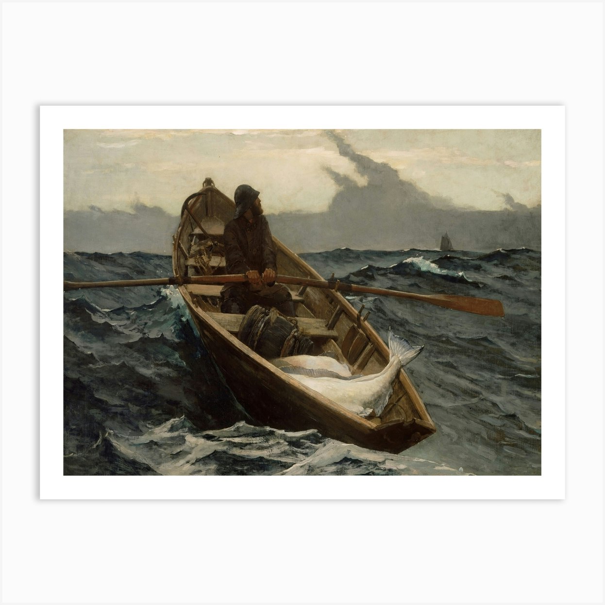 The Fog Warning, Winslow Homer Art Print by Fy! Classic Art Prints and