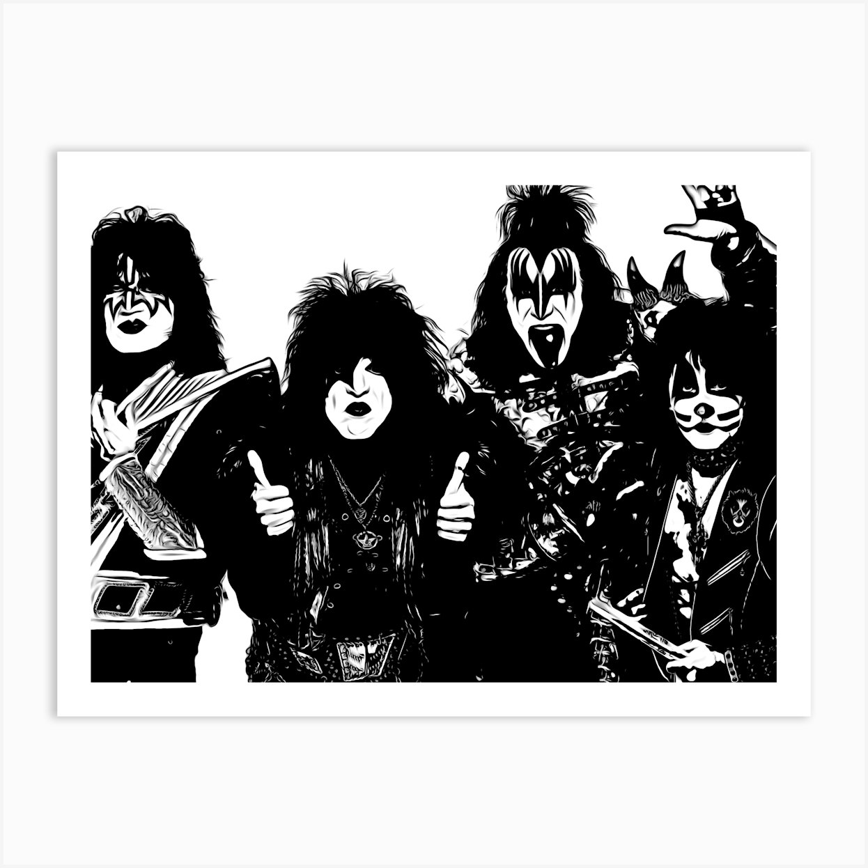 Kiss Band Music Rock N Roll Art Print by News_art - Fy