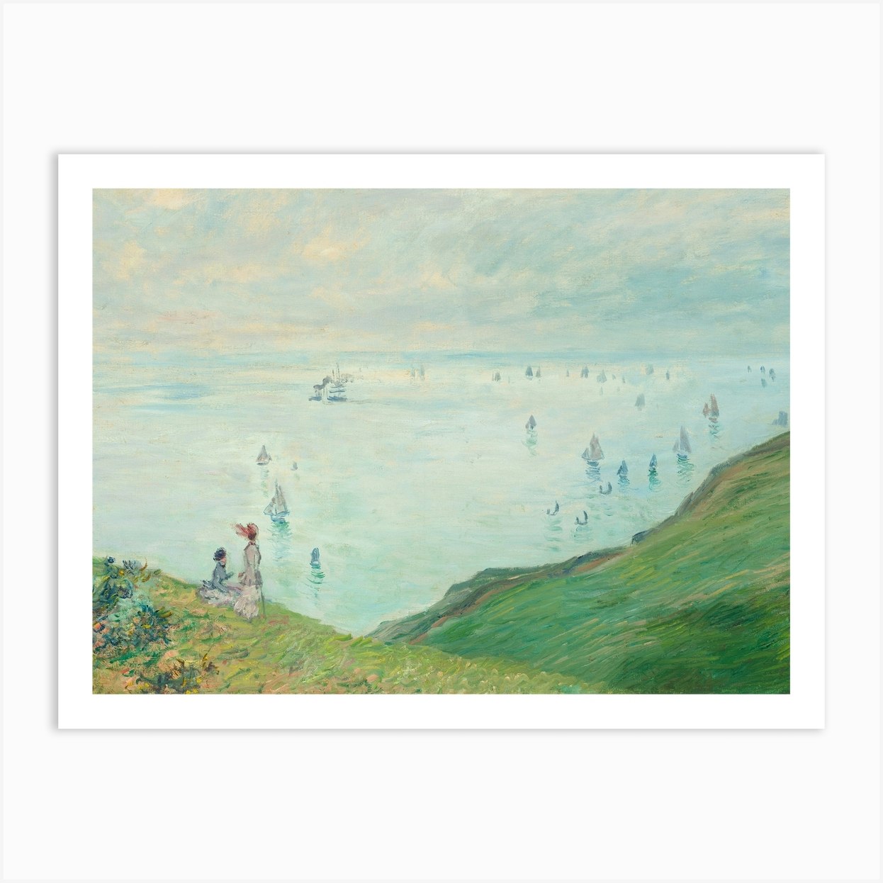 Cliffs At Pourville, Claude Monet Art Print By Fy! Classic Art Prints 