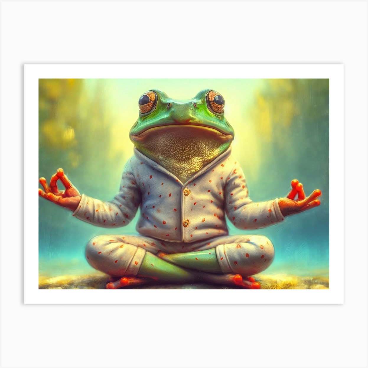 Frog Meditation 4 Art Print by Surajpro - Fy