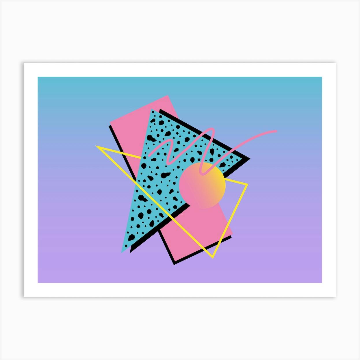 Memphis Pattern Retro Dreamwave 80s Nostalgia Artwork Art