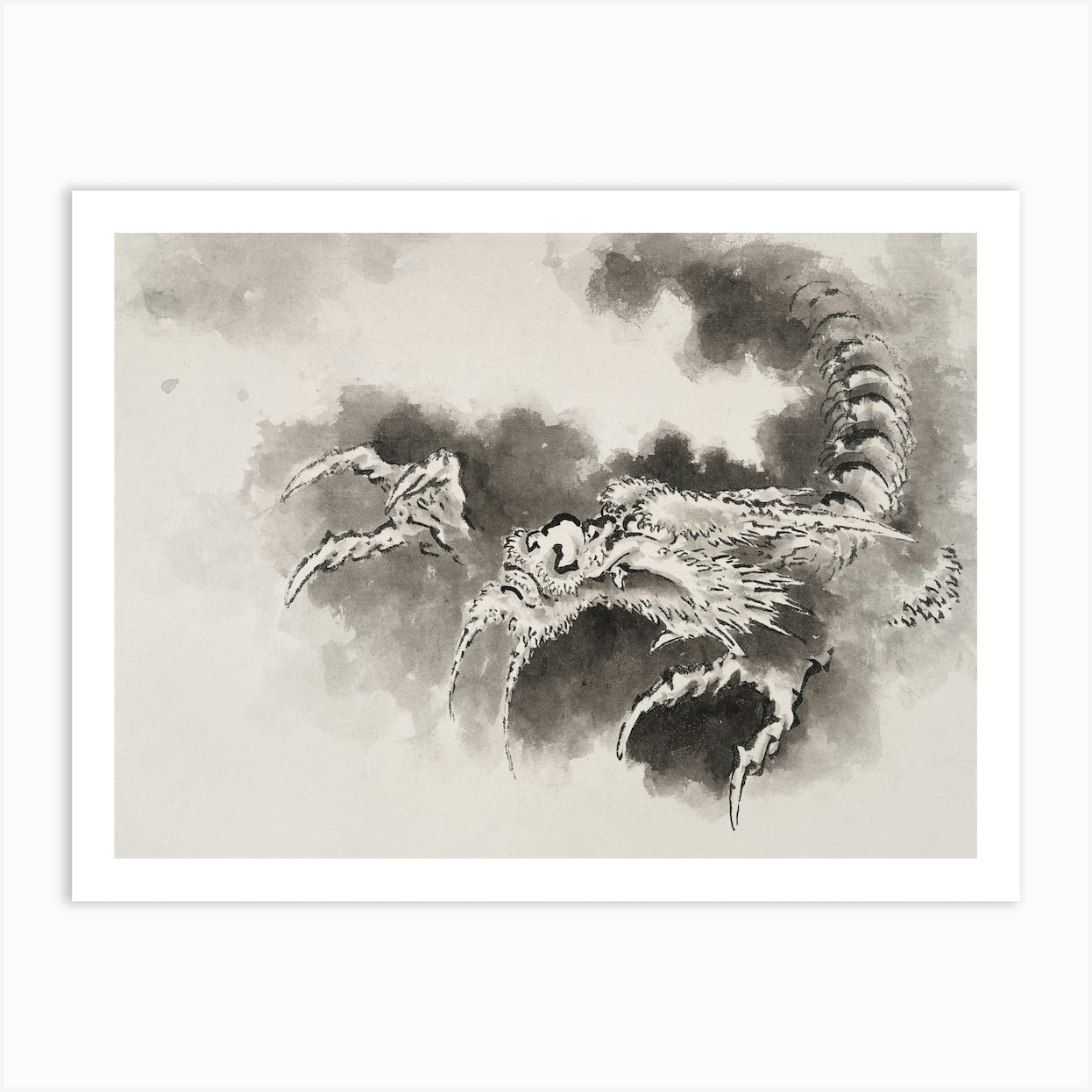 Dragon Emerging From Clouds (1760 1849), Katsushika Hokusai Art Print ...