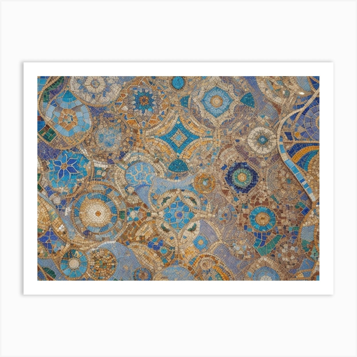 Mosaic Tile Art Print by mary anto Fy