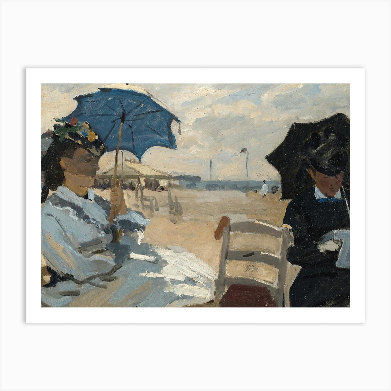 The Beach At Trouville, Claude Monet Art Print By The National Gallery - Fy