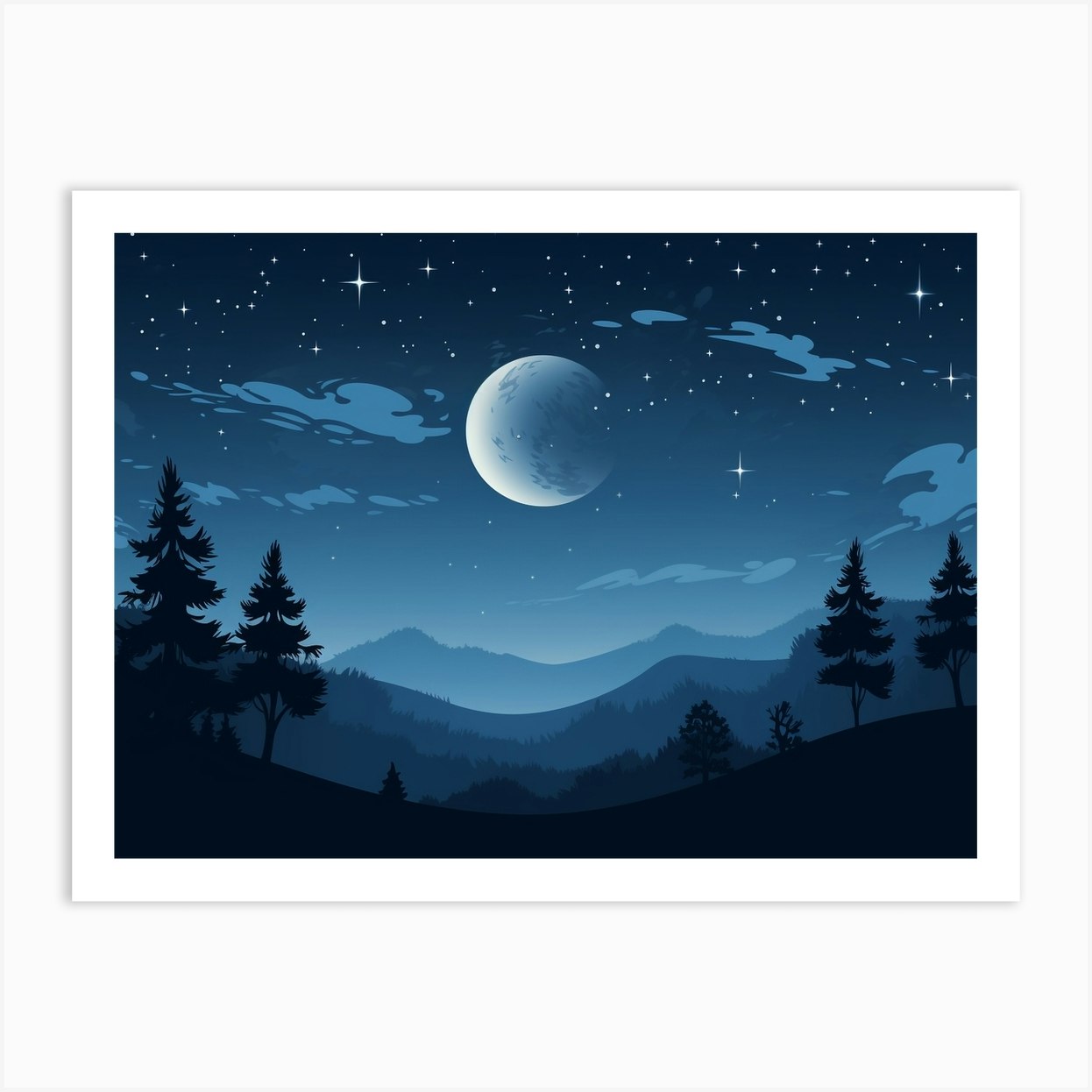 Night Sky Art Print Art Print by Hafiz - Fy