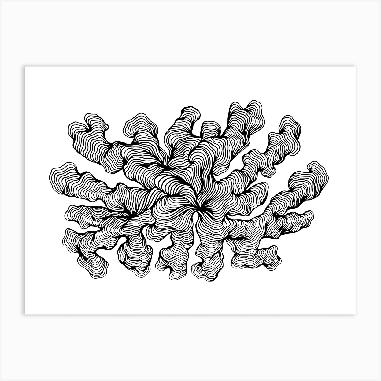 Floating Lines Art Print by Eman Almallahi Fy