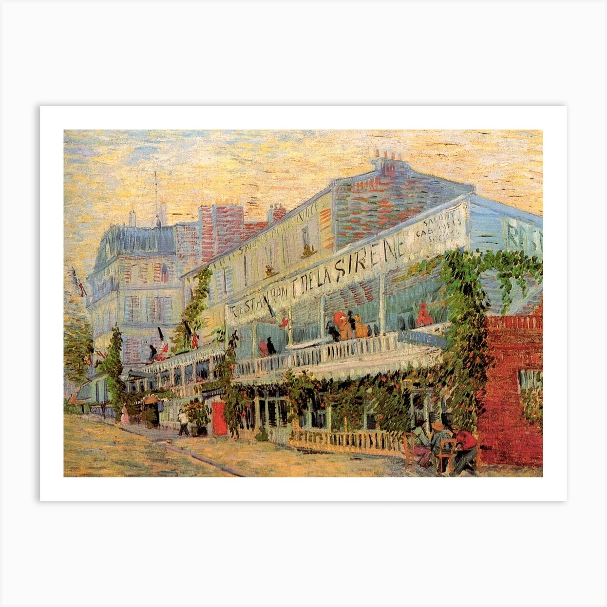 Restaurant 'De La Sirène' At Asnières, Van Gogh Art Print by Fy