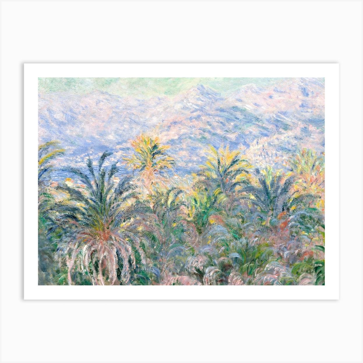 Palm Trees 2024 at Bordighera Claude Monet Wall Art || Palm Trees at Bordighera Canvas Print ||Multiple Sizes Wrapped Canvas on Wooden Frame