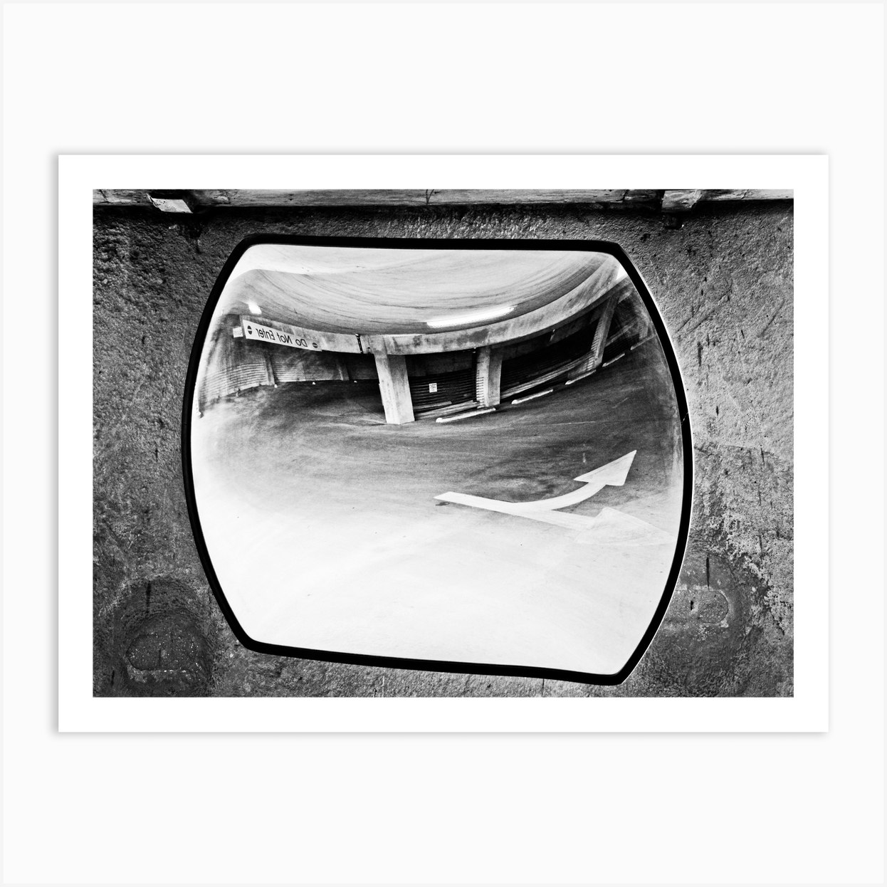 Parking Garage Mirror Art Print by MY MEMORY IS SHOT - Fy