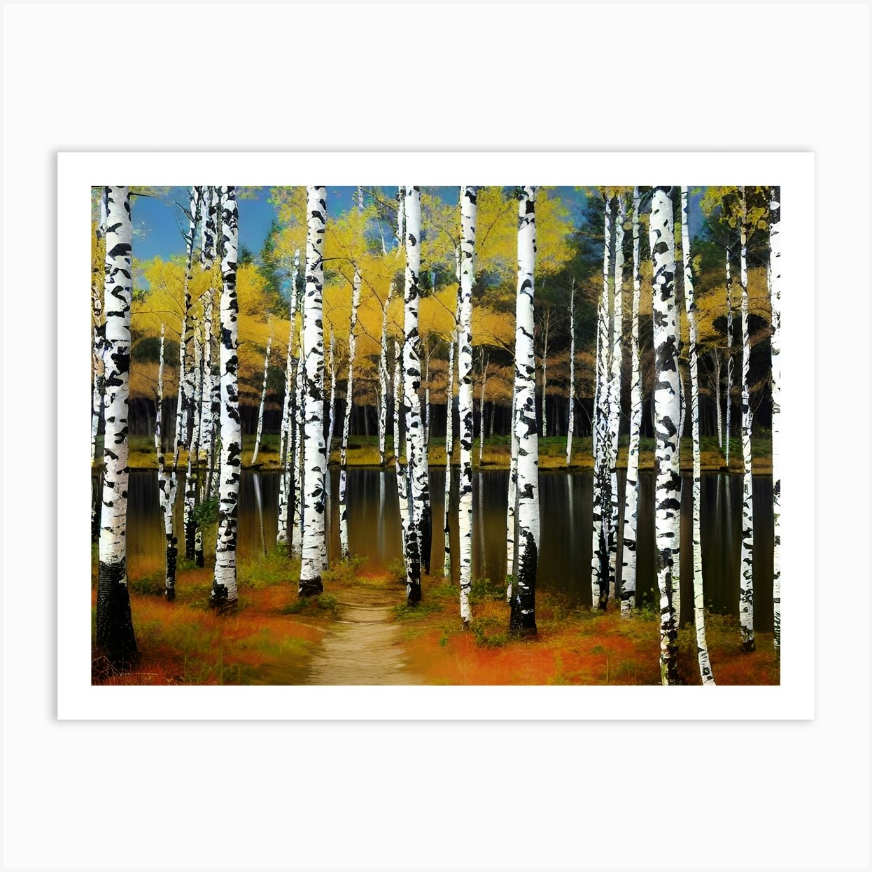 Birch Trees 41 Art Print By Noctarius Fy 2214