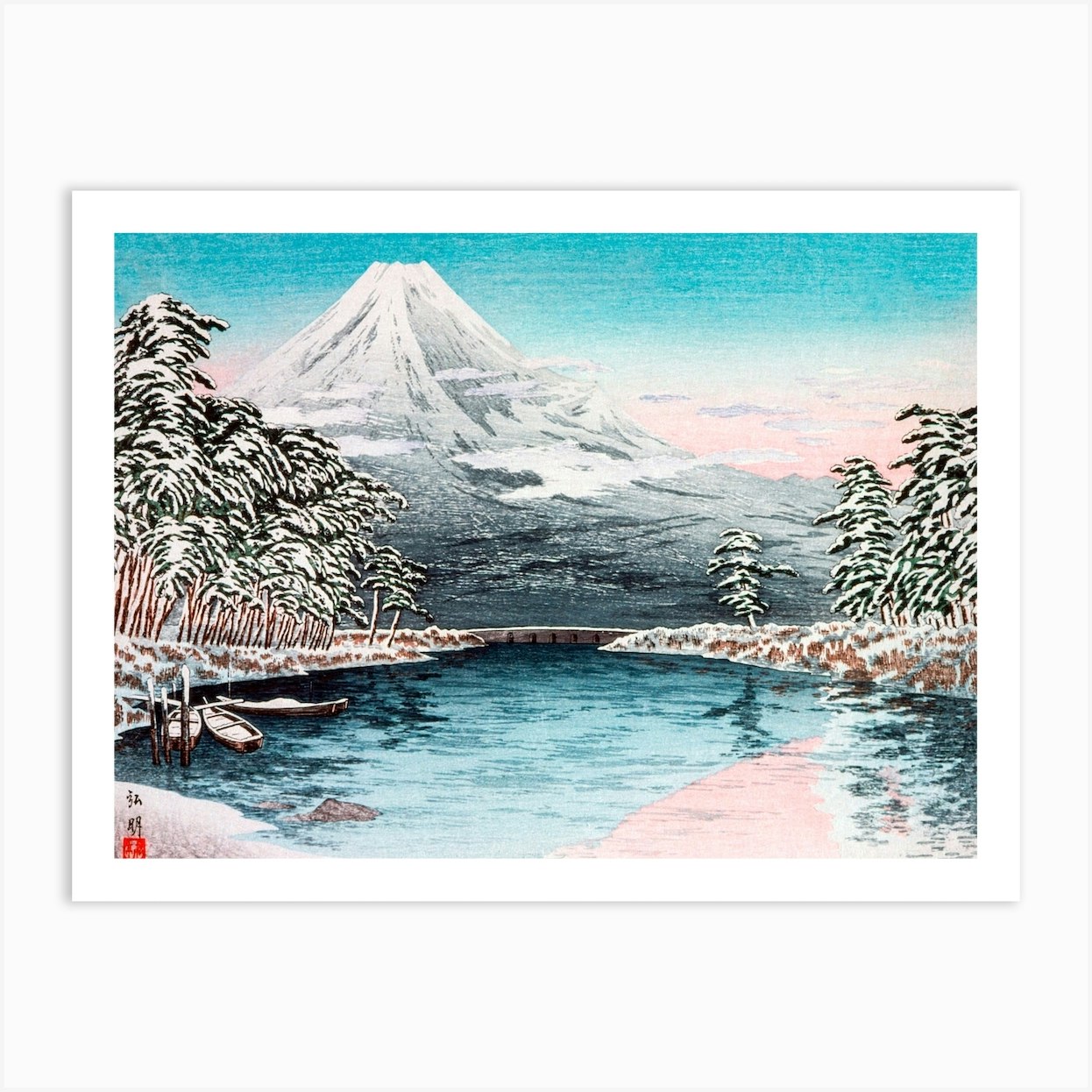 Mt Fuji Now Scene, Hiroaki Takahashi Vintage Japanese Art Print by Fy ...