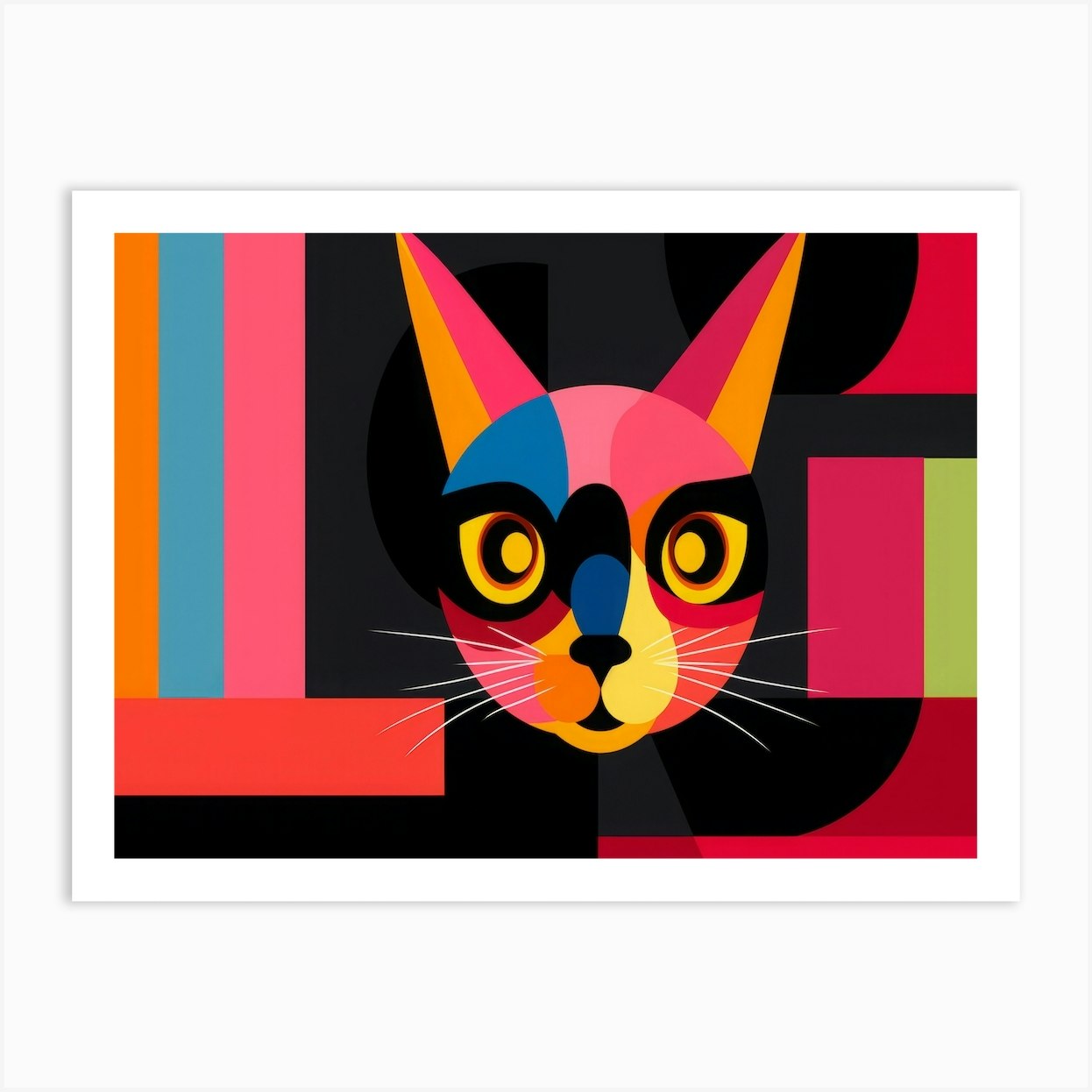 Cat Print Art Print by ArtCanvasQuest Fy