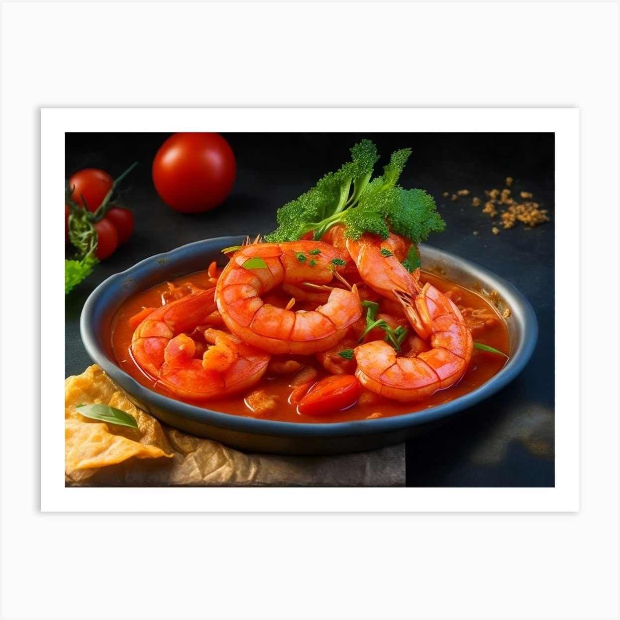 Shrimp In Tomato Sauce Art Print by balram giri Fy