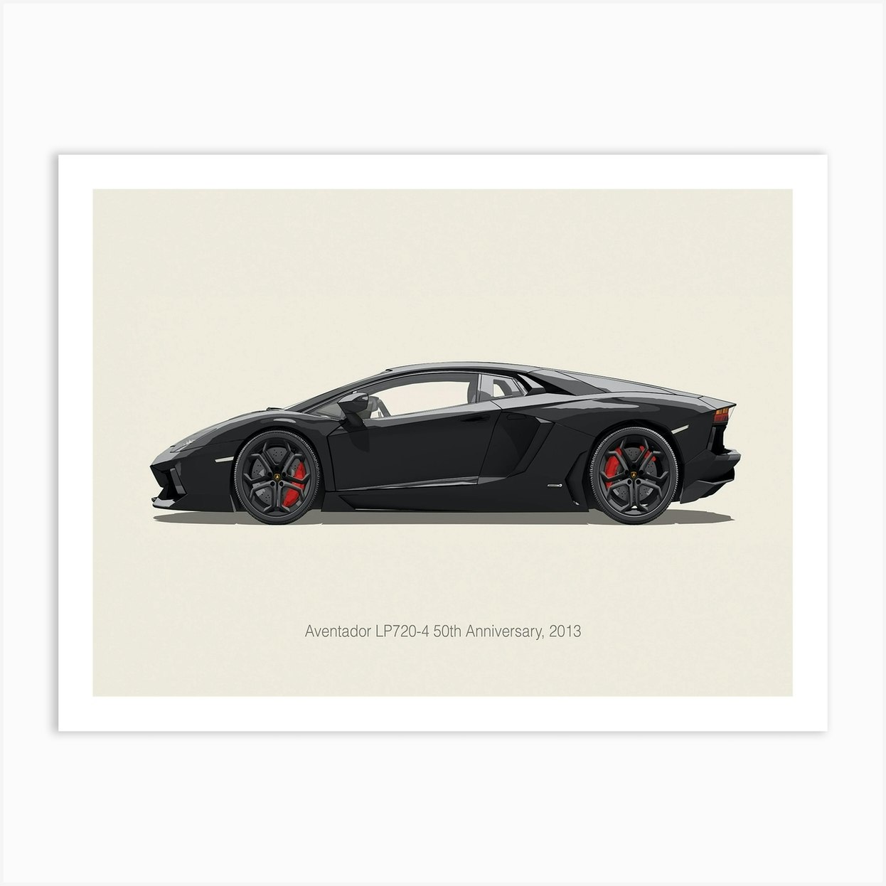 Lamborghini Aventador Car Style Art Print by KunStudio - Fy