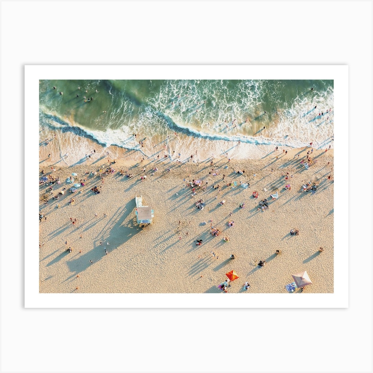 Aerial Summer Beach Art Print by Golden Saguaro Fy