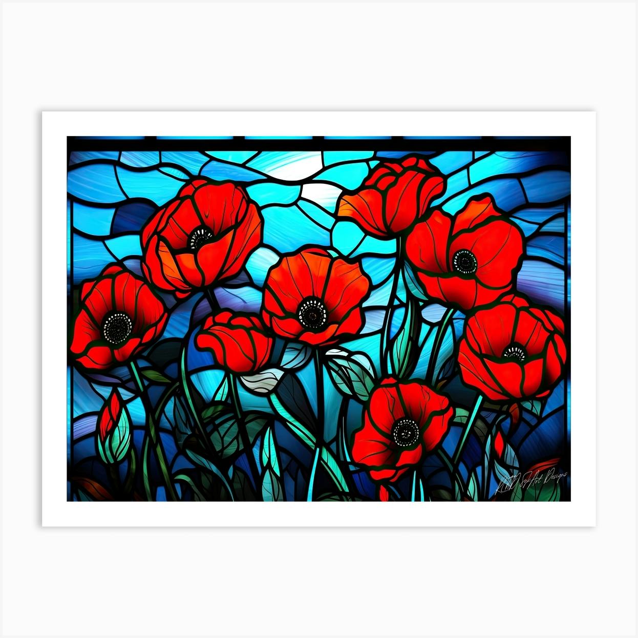 GET FREE SHIPPING Today Inspiring Red Poppies Alcohol Ink Painting Flowers Art Gift for Flower deals Lover