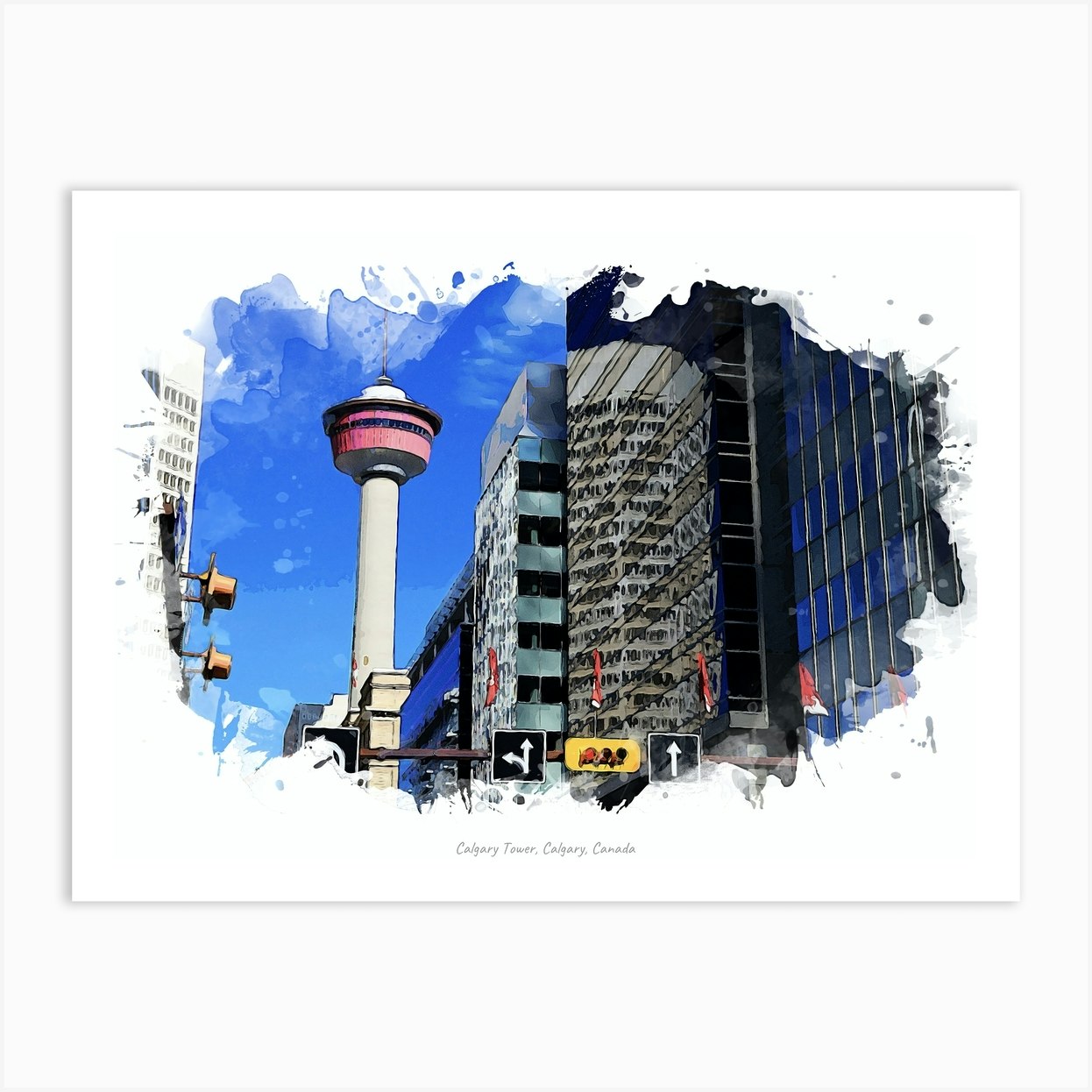 Calgary Tower, Calgary, Canada Art Print by nuvo studio Fy