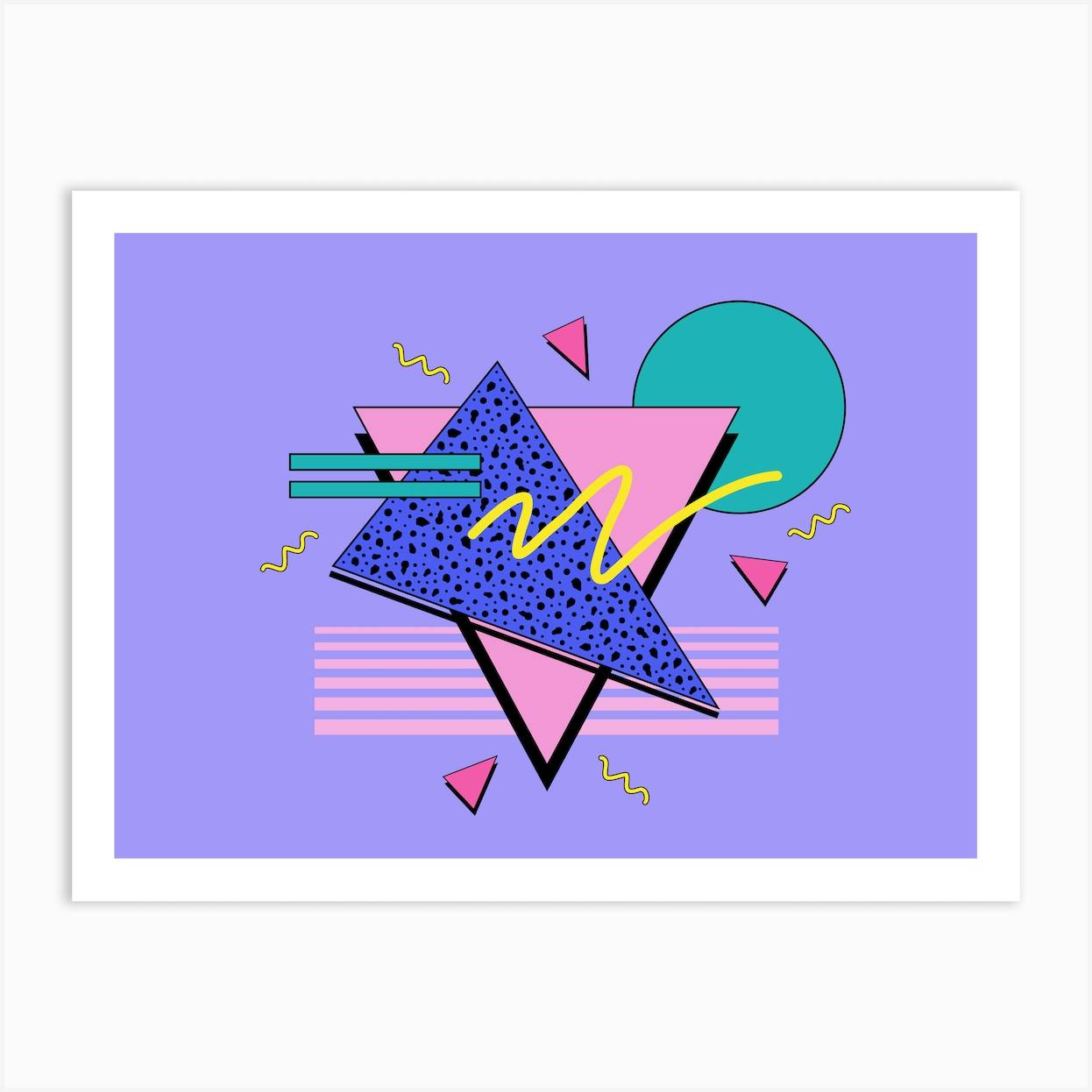 Memphis Pattern 80s Retro Style Art Print by Studio Memphis