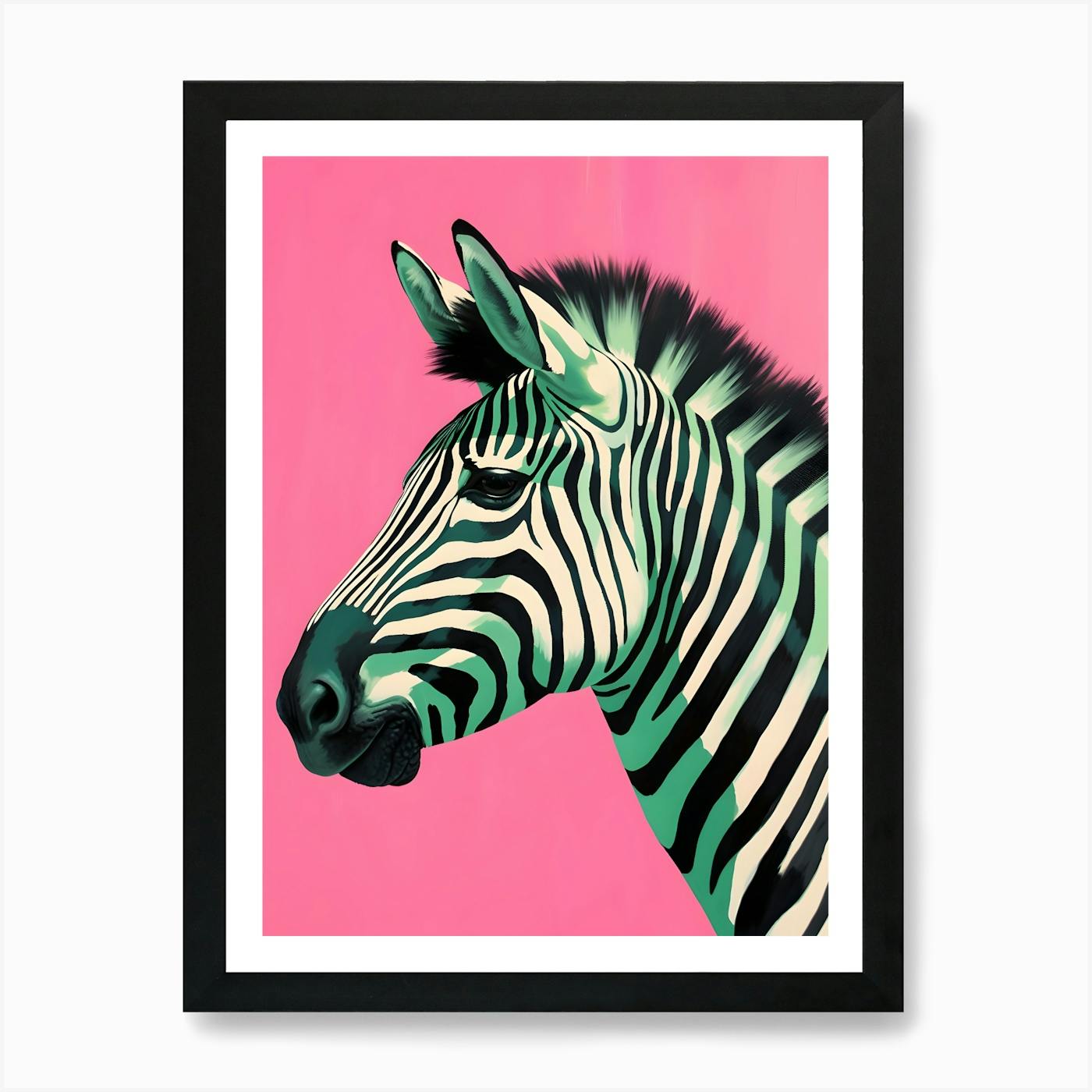 Zebra pop art Art Print by Alekaki - Fy