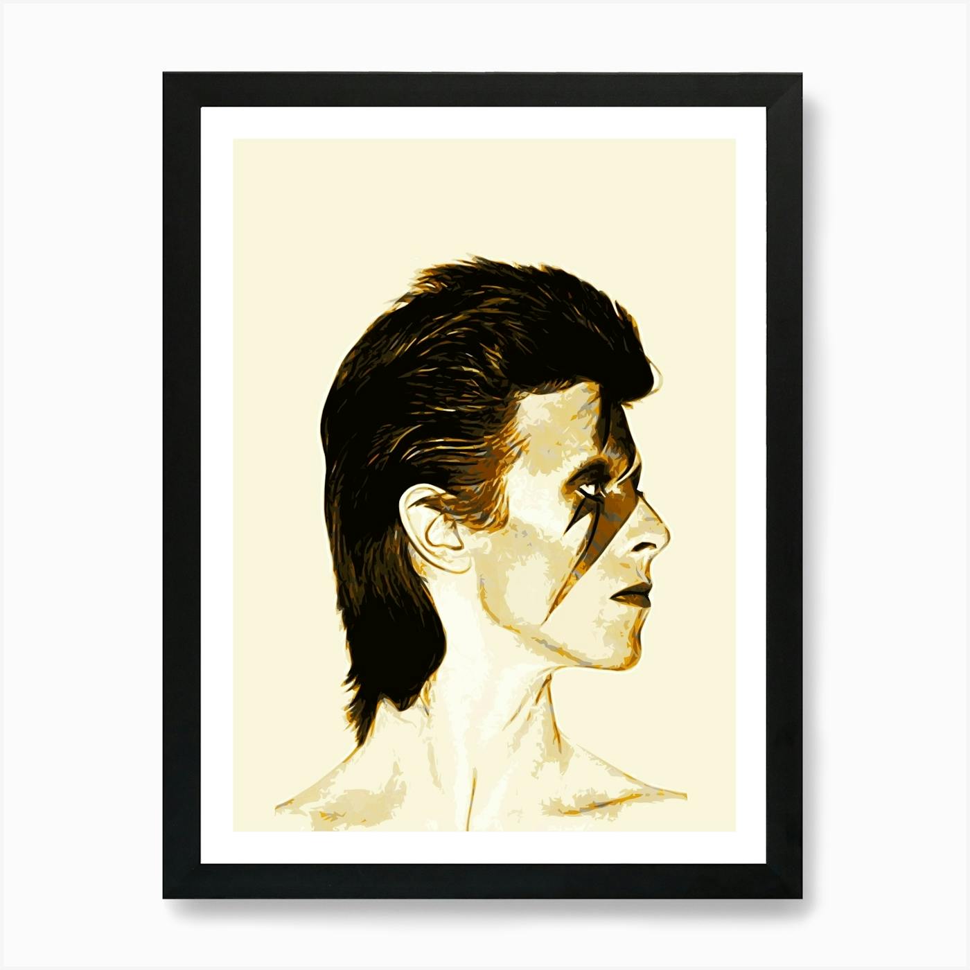 Black And White Photograph Of David Bowie 2 Art Print by