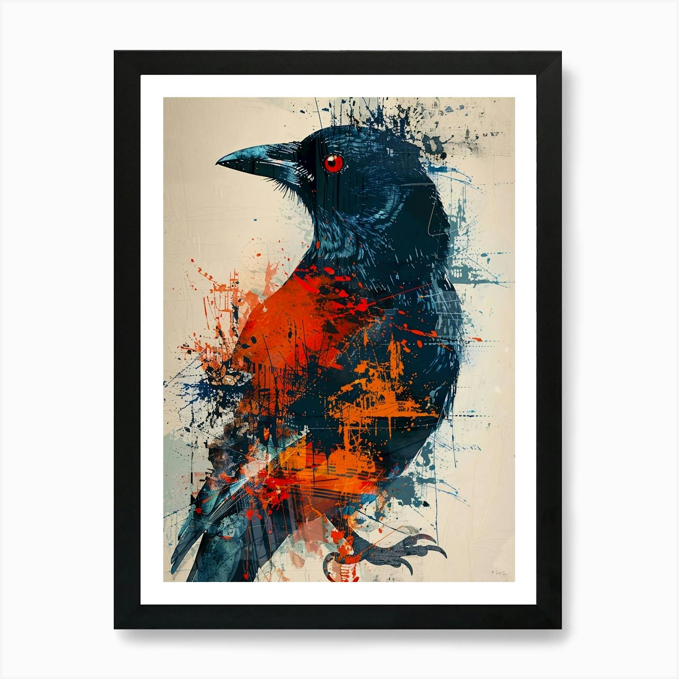 Crow Painting watercolor BIrd buy artwork