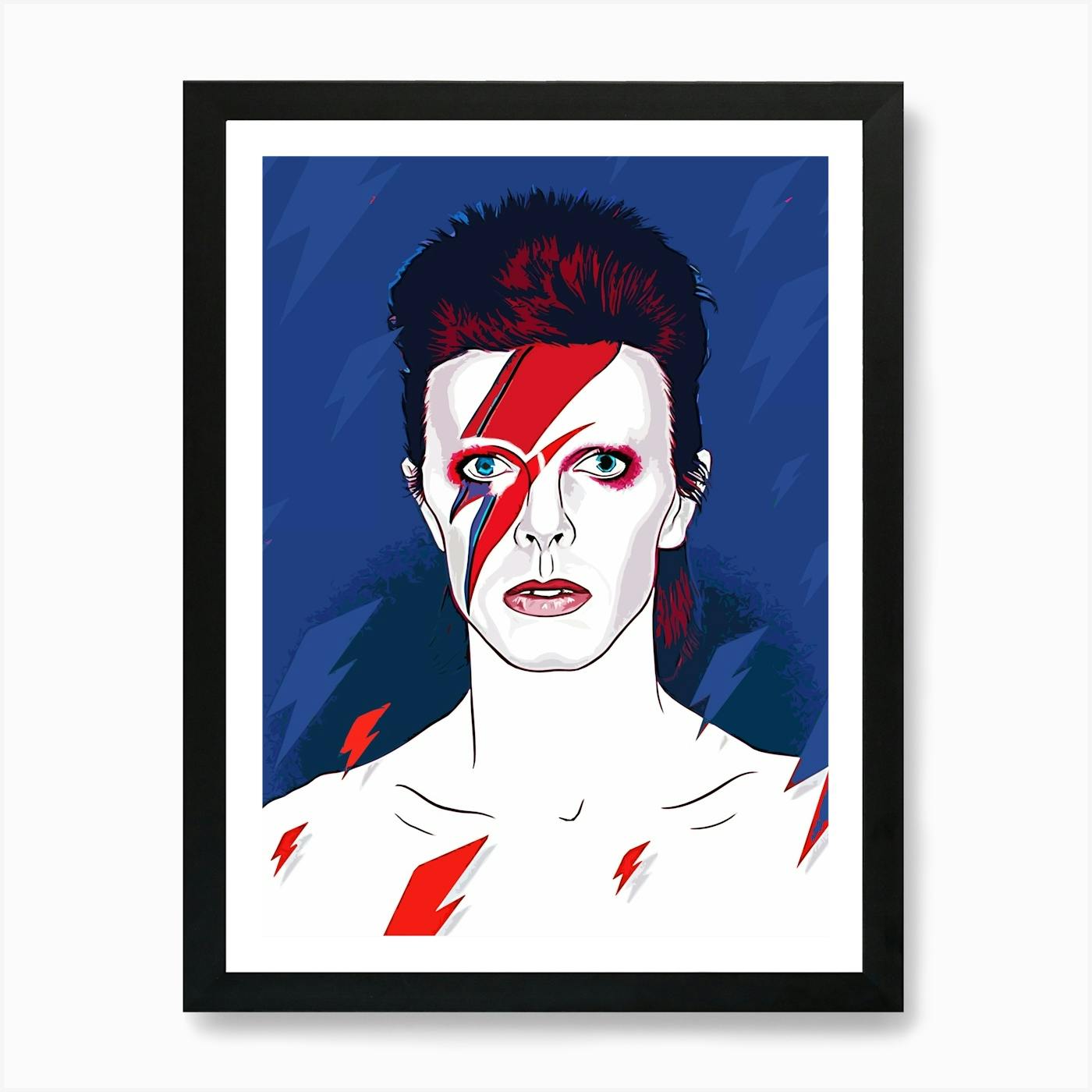 David Bowie Art Print by Chloe Watts Illustration - Fy