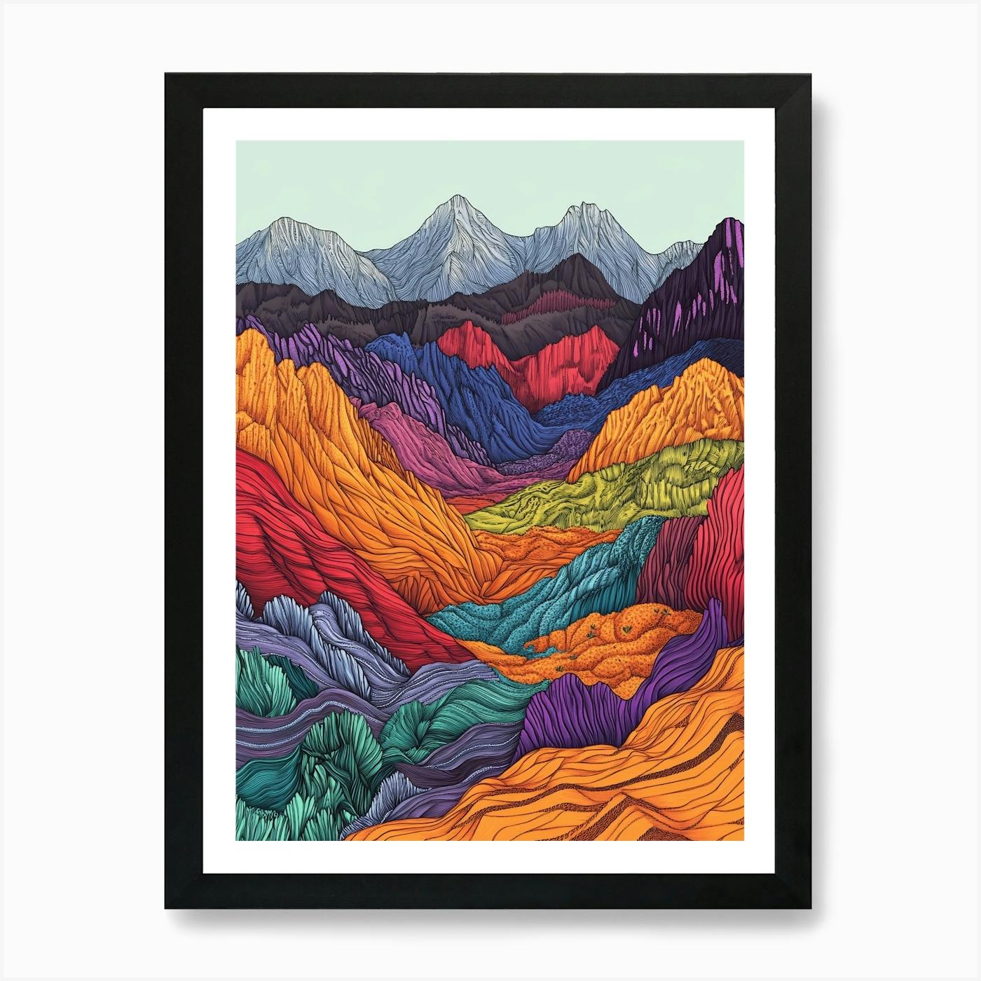 Mountain Landscape 3 Art Print by si9nzation - Fy
