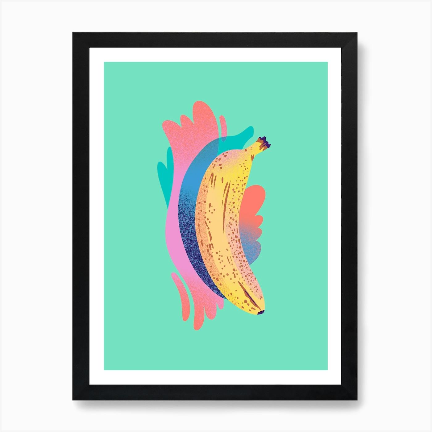 Banana Pop Art Framed 2024 Poster by Lindsay Orlando