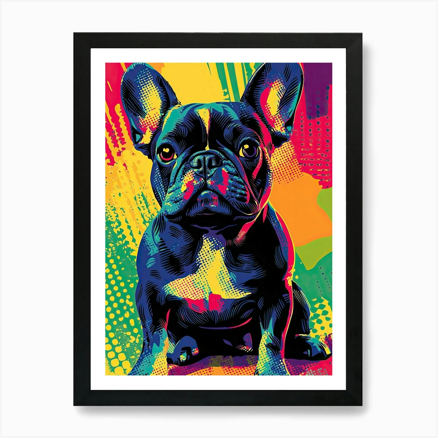 Pop Art French Bulldog 2 Art Print by PopArt Pals - Fy